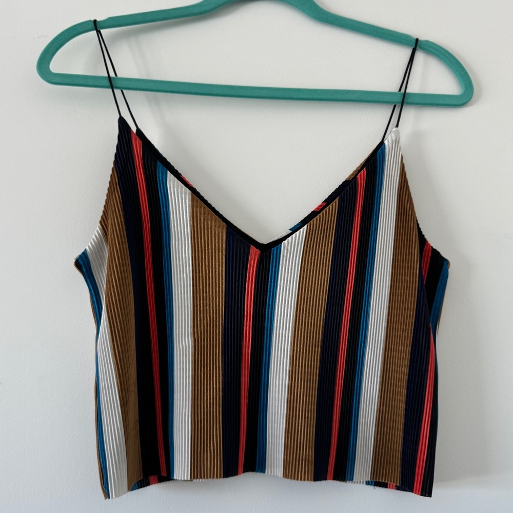 Striped cropped tank top